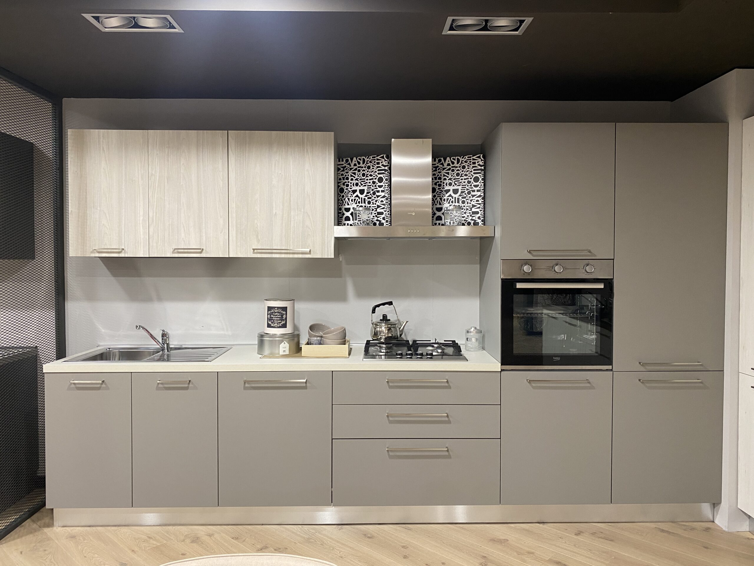 Cucina immagina grigio monsone 3900 Cucina Lineare completa 3900
